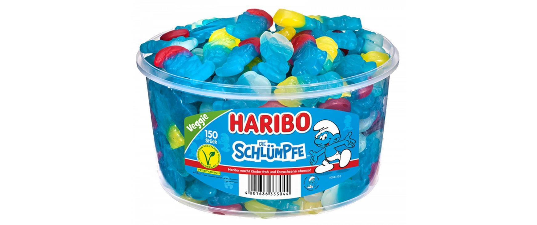 Haribo Int. Gummibonbons Veggie Schlümpfe 150 Stück