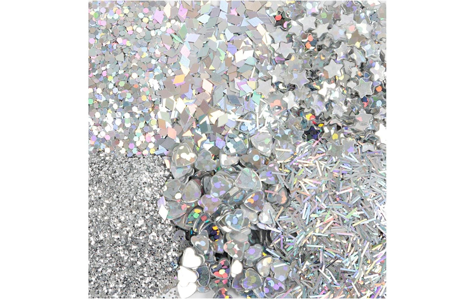 Creativ Company Glitzerset Silber, 6 x 5 g