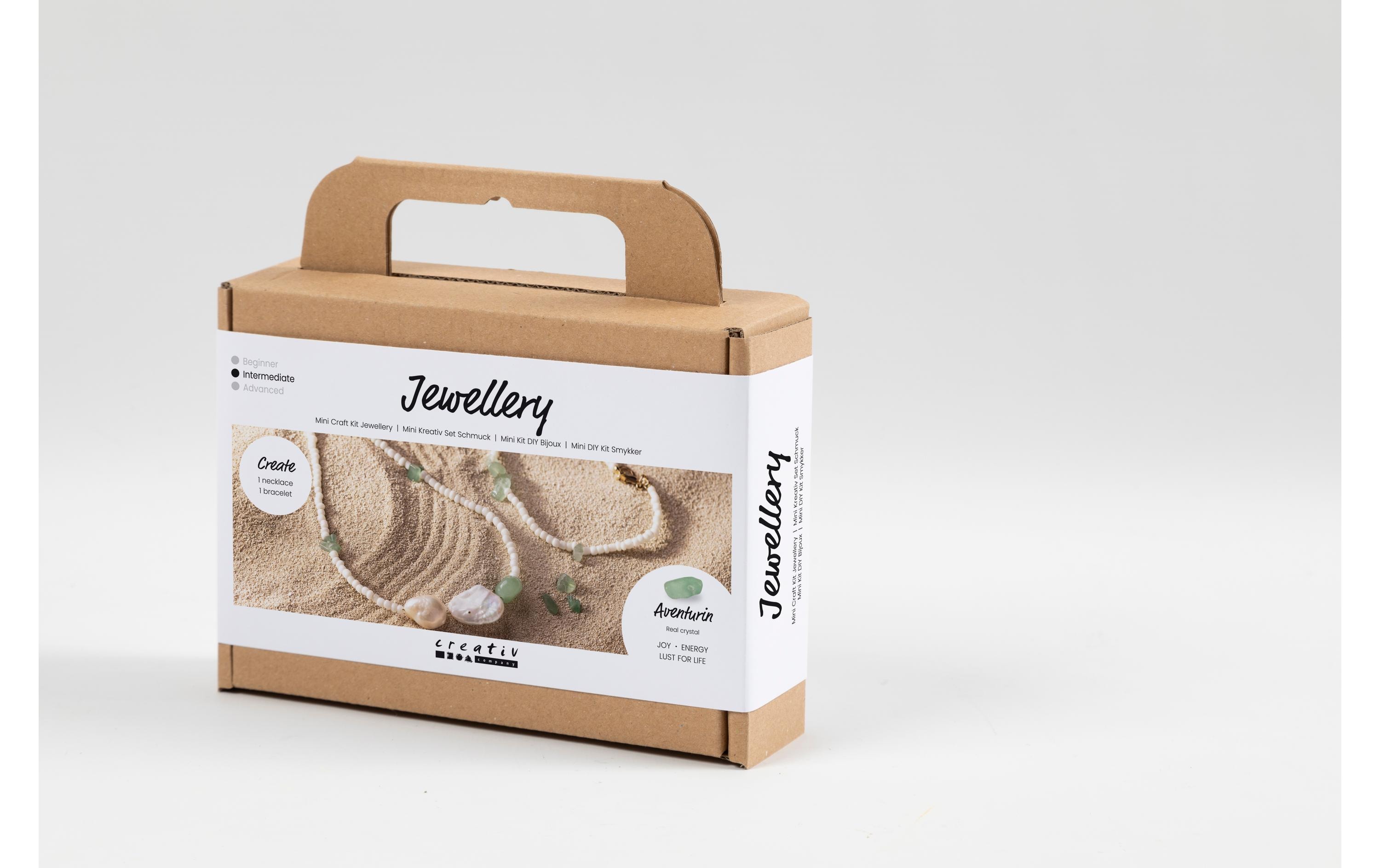 Creativ Company Schmuck Bastelset Halskette und Armband aus Aventurin-Quarz