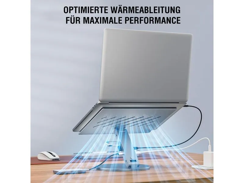 4smarts Laptop/Tablet Ständer ErgoPro + USB-C Dock, Grau 17 4smarts Laptop/Tablet Ständer ErgoPro + USB-C Dock, Grau 17