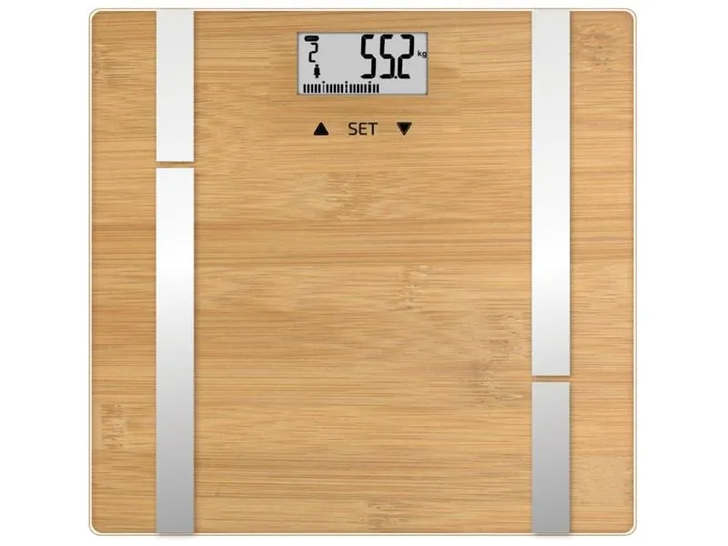 Terraillon Körperanalysewaage Bamboo Fit Braun