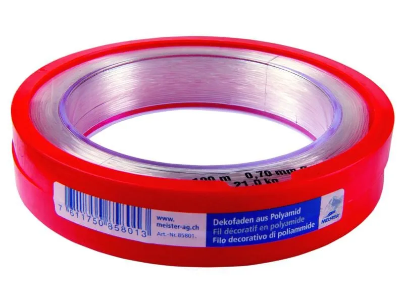 Meister Dekorationsfaden Ø 0.7 mm, 100 m, 21 kg, Transparent