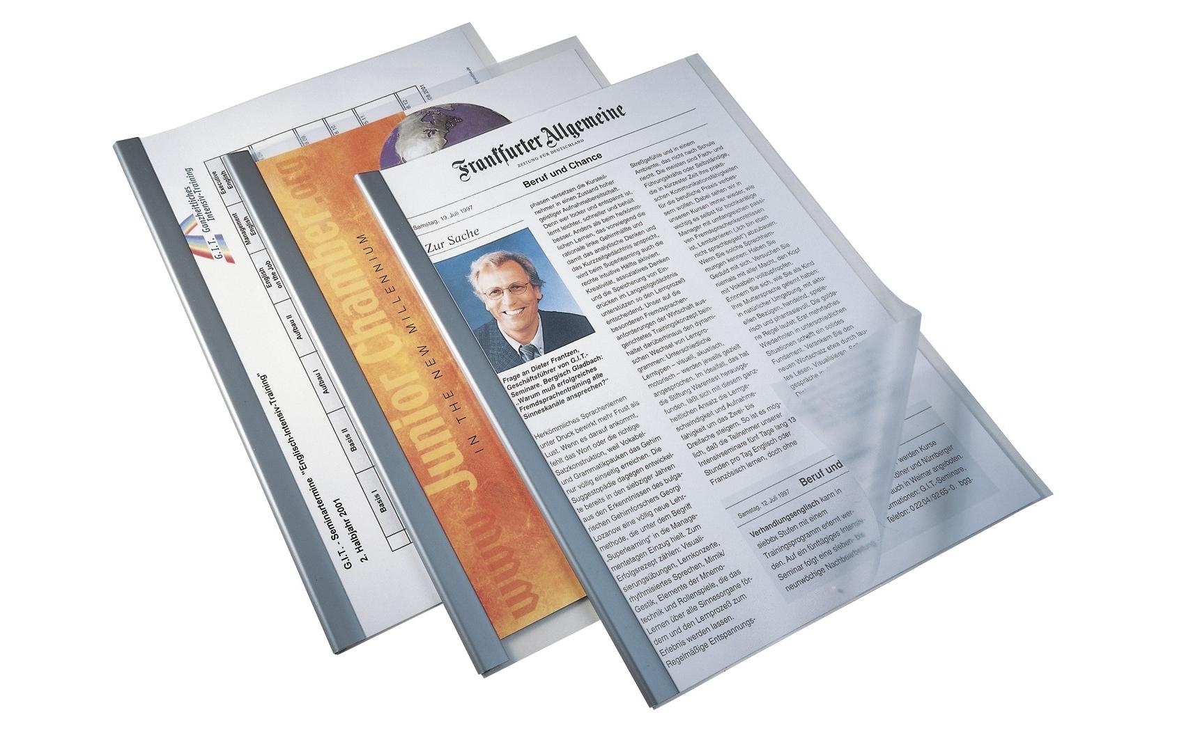 DURABLE Klemmschiene 6 mm, Blau, 50 Schienen