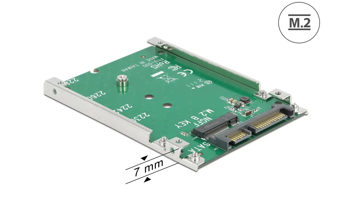 Delock 2.5-Adapterplatine für M.2-Module Delock 2.5-Adapterplatine für M.2-Module