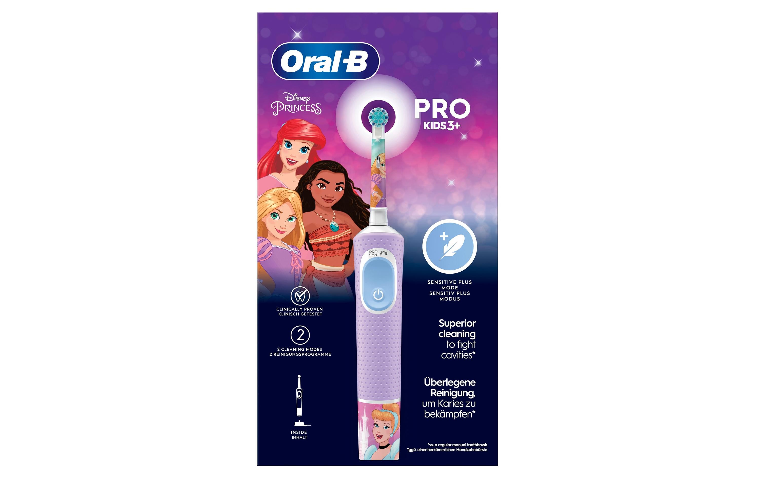 Oral-B Rotationszahnbürste Vitality Pro Kids Princess Lila