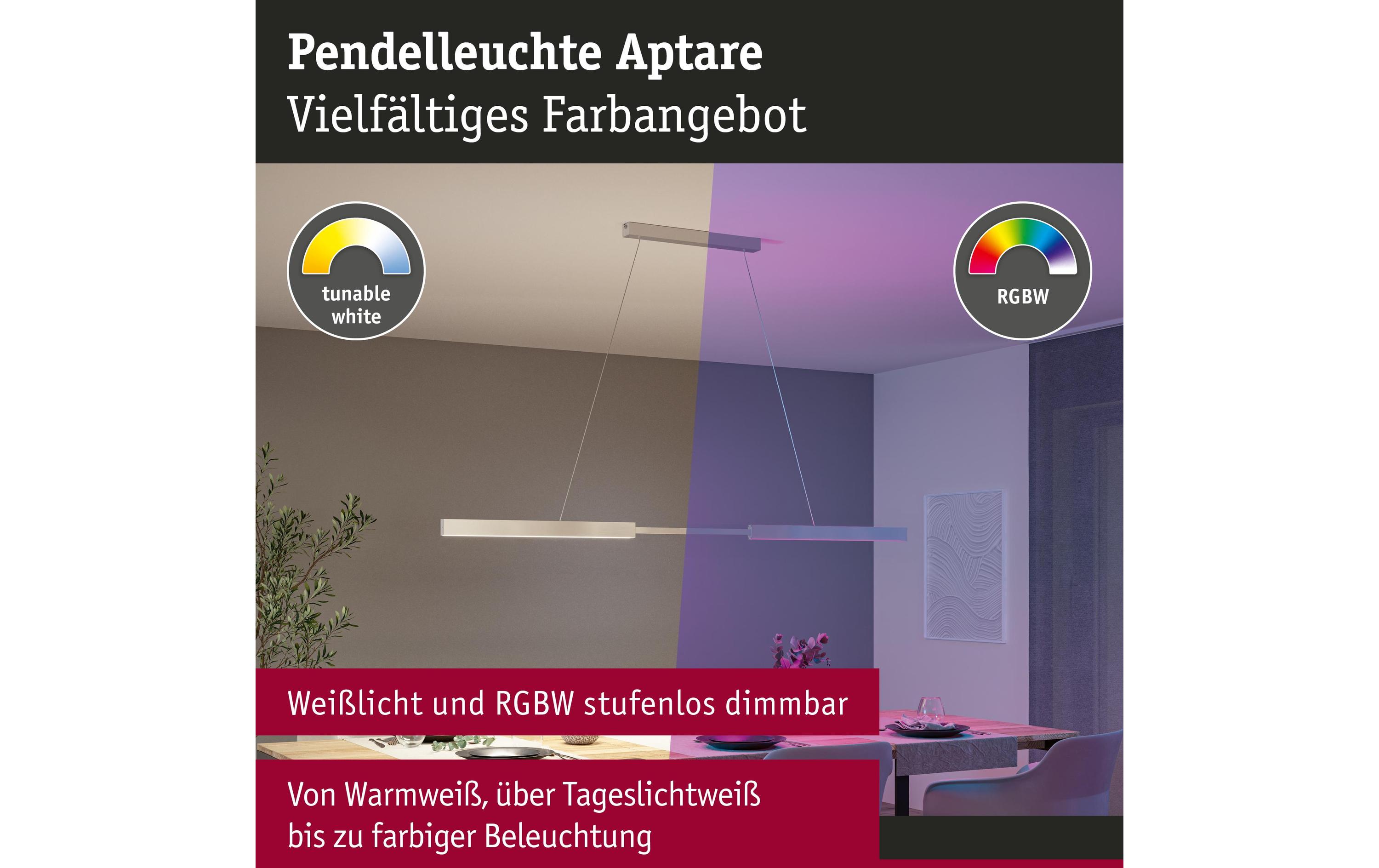 Paulmann LED Pendelleuchte Smart Home Zigbee, Weiss