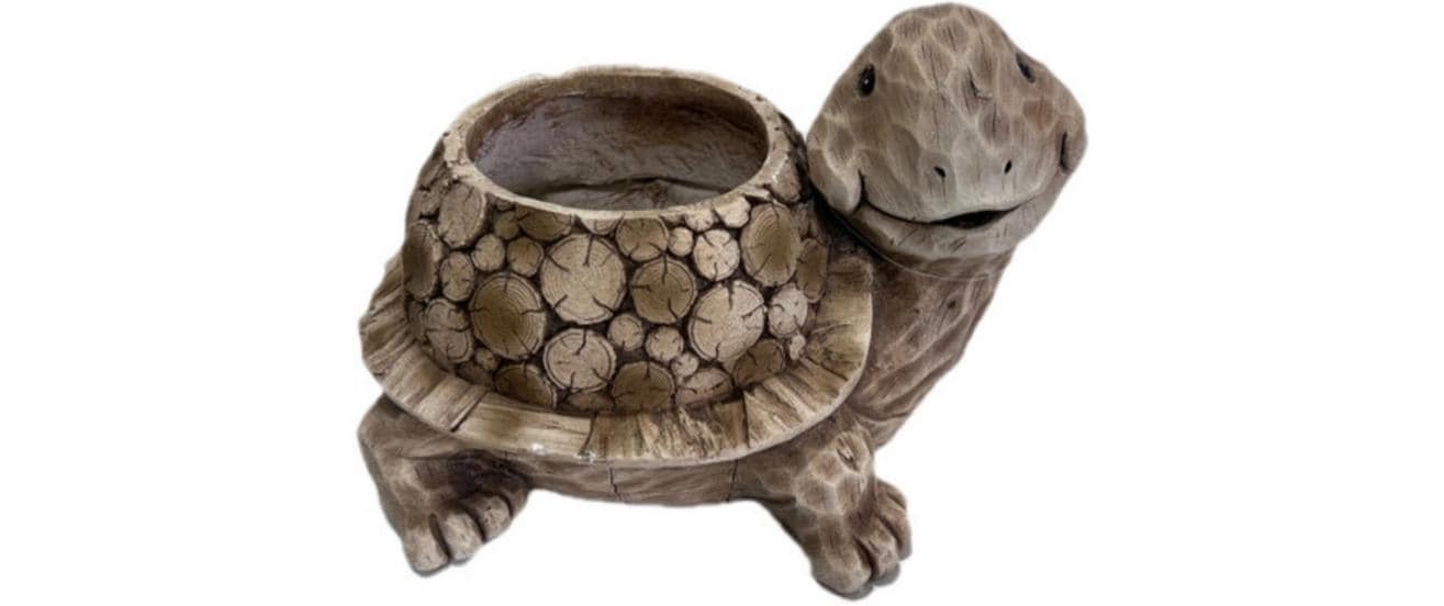 Colibri Blumentopf Schildkröte Hellbraun