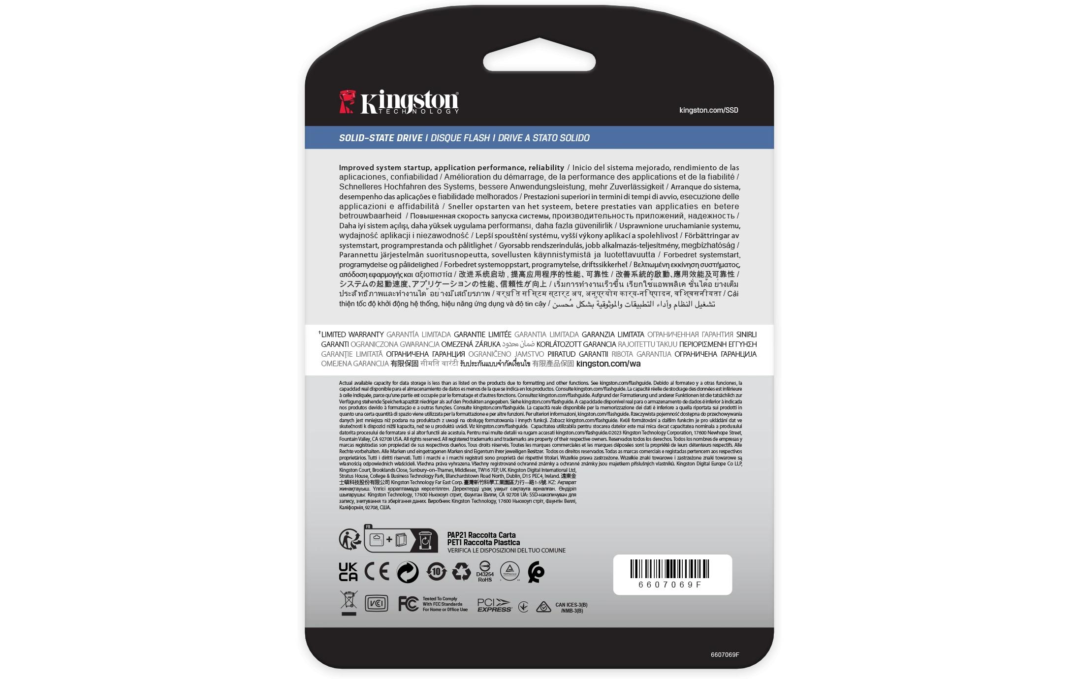 Kingston SSD DC2000B M.2 2280 NVMe 480 GB