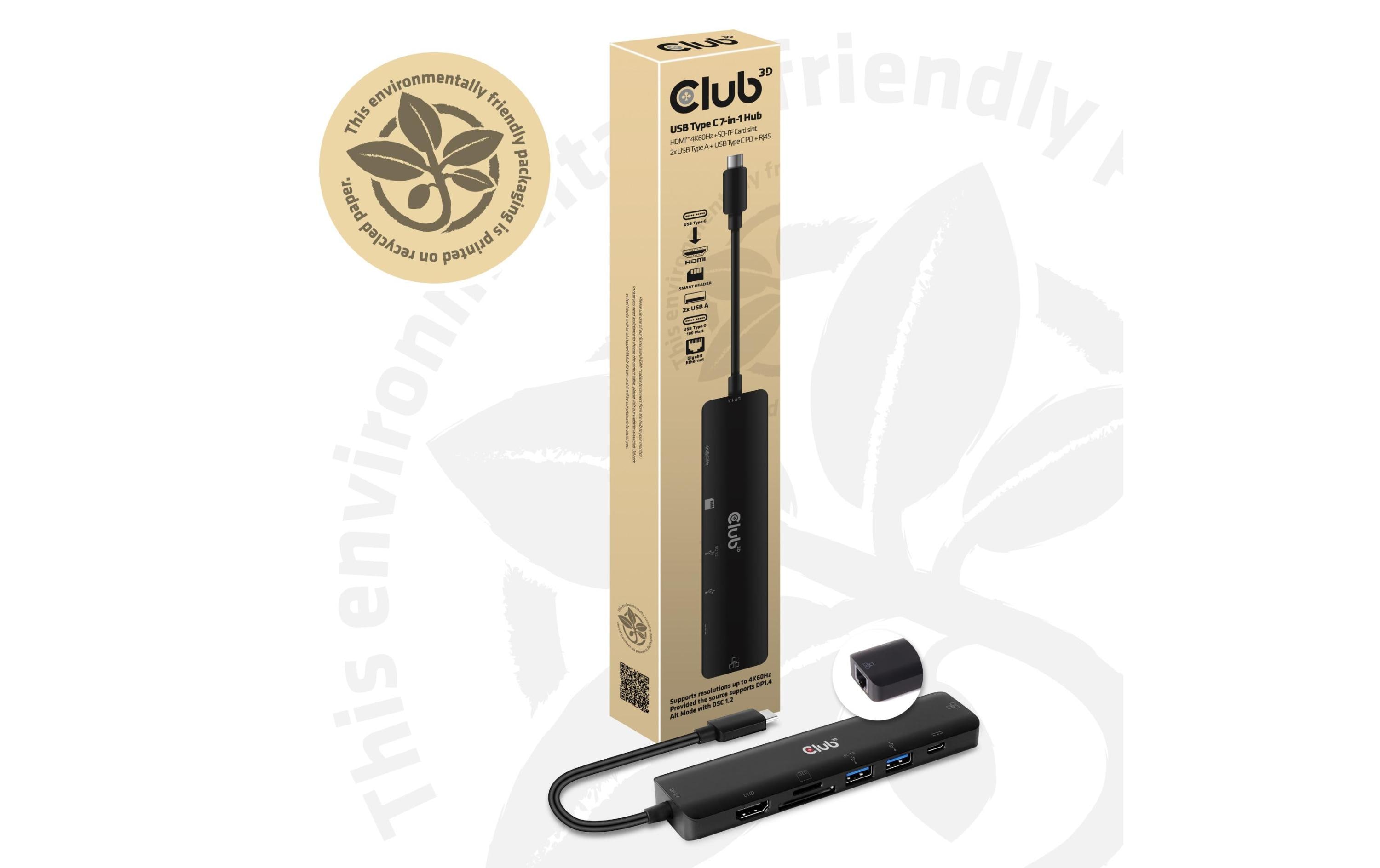 Club 3D Dockingstation CSV-1592 USB Type C 3.2 Gen1 7in1 Hub