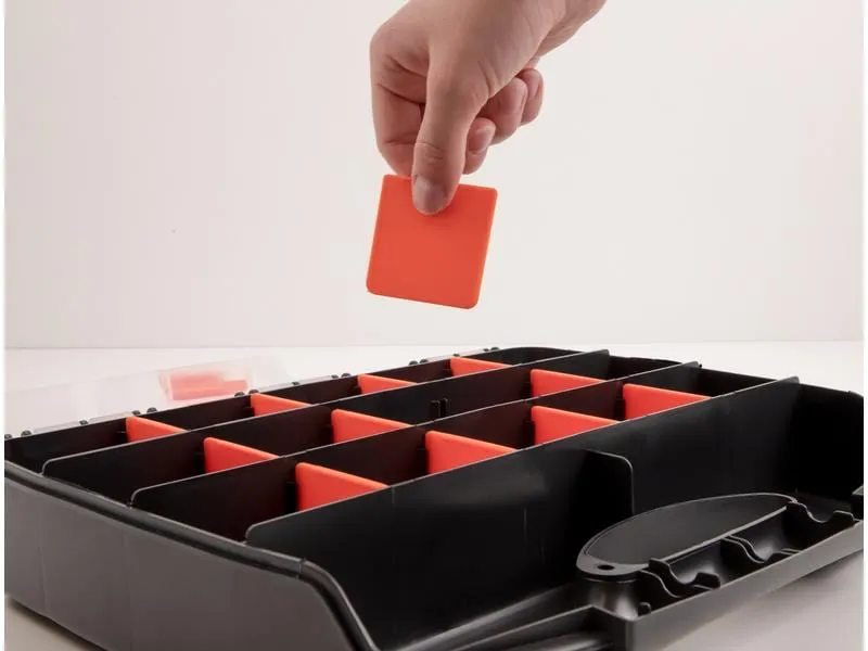 Delock Sortimentskasten Orange / Schwarz 17 Fächer Delock Sortimentskasten Orange / Schwarz 17 Fächer