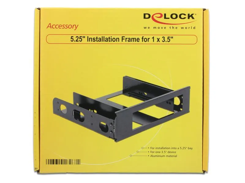 Delock 5.25-Einbaurahmen für 1x 3.5-HDD/SDD Delock 5.25-Einbaurahmen für 1x 3.5-HDD/SDD