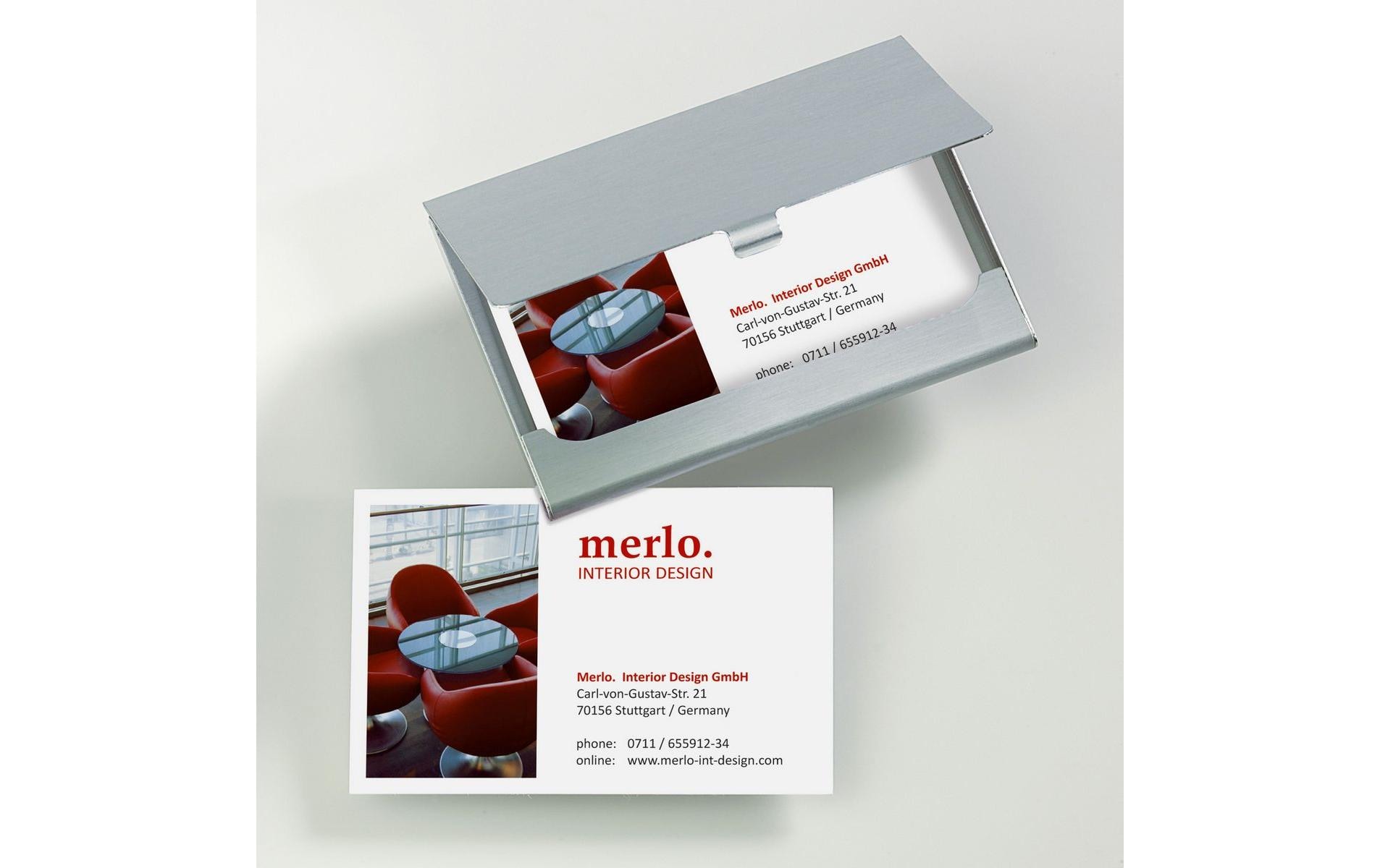 Sigel Kreditkartenetui 9.2 x 6.3 x 5 cm, Silber