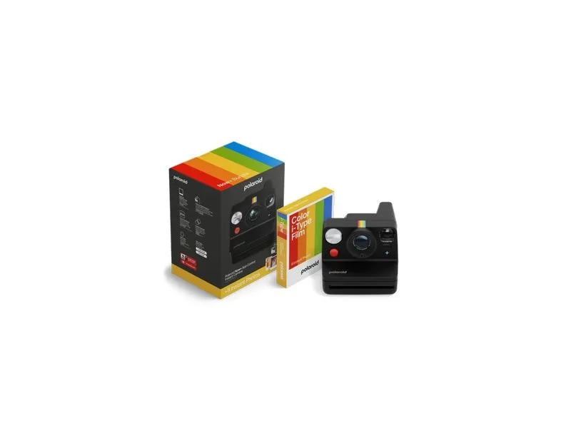 Polaroid Fotokamera Now Gen 3 + Color Film Bundle Schwarz