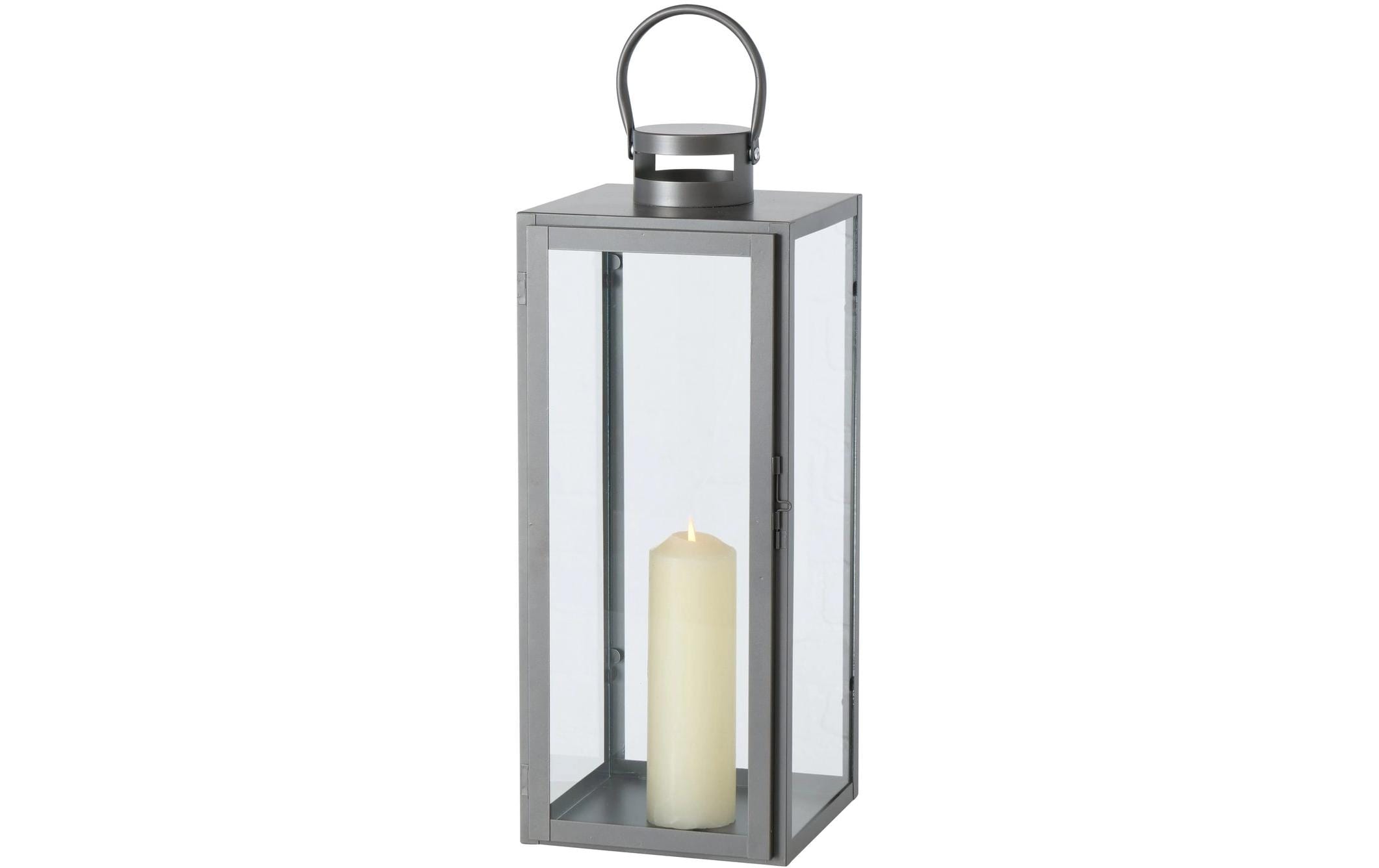 Boltze Laterne Arana 3-teilig, Silber/Transparent