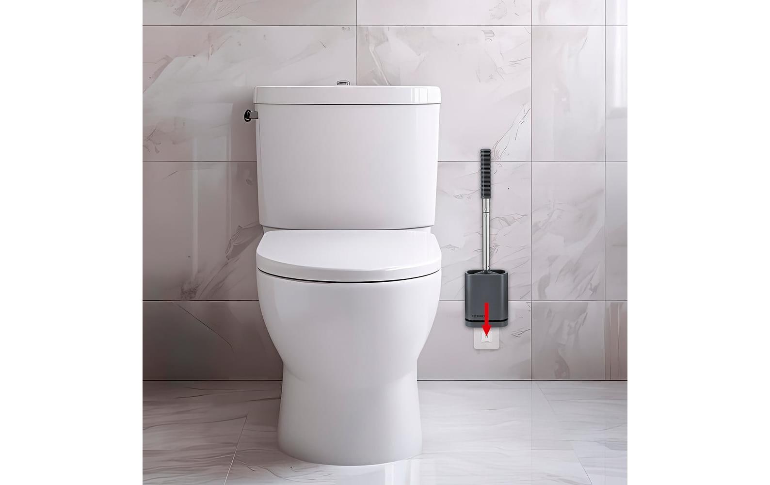 CLEANmaxx Toilettenbürste mit Wandhalterung Grau