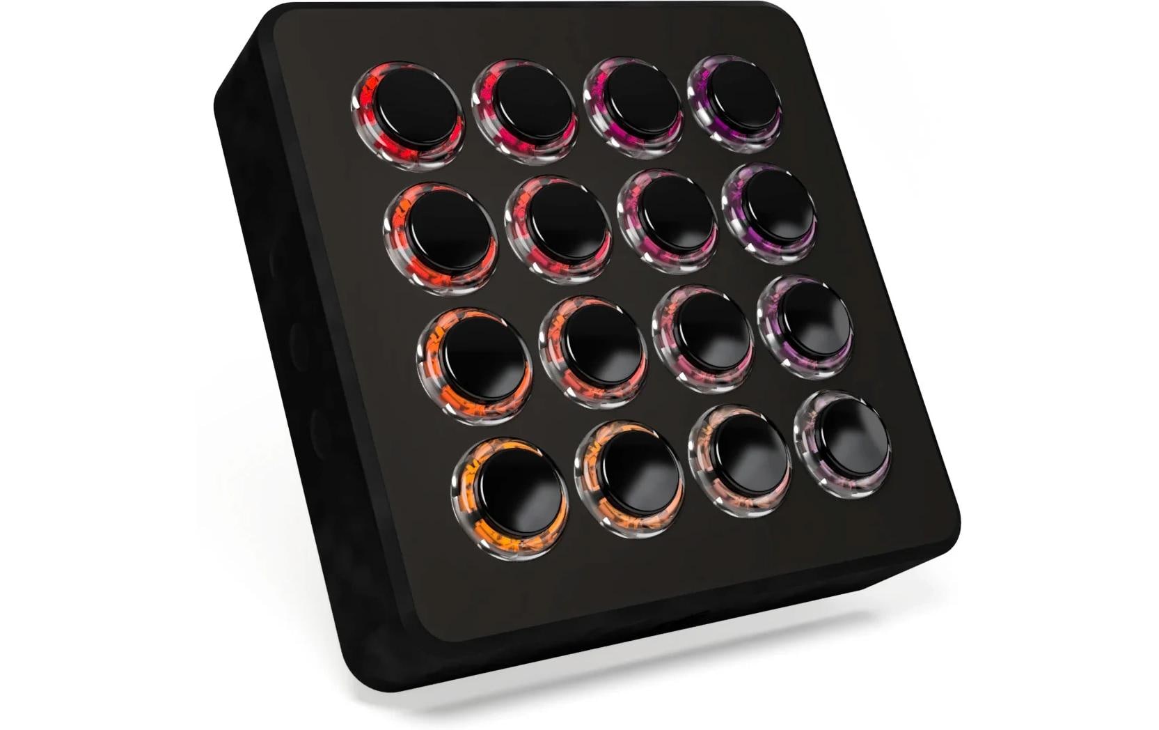 DJ Techtools Midi Fighter Spectra 16 Arcade-Tasten, Schwarz