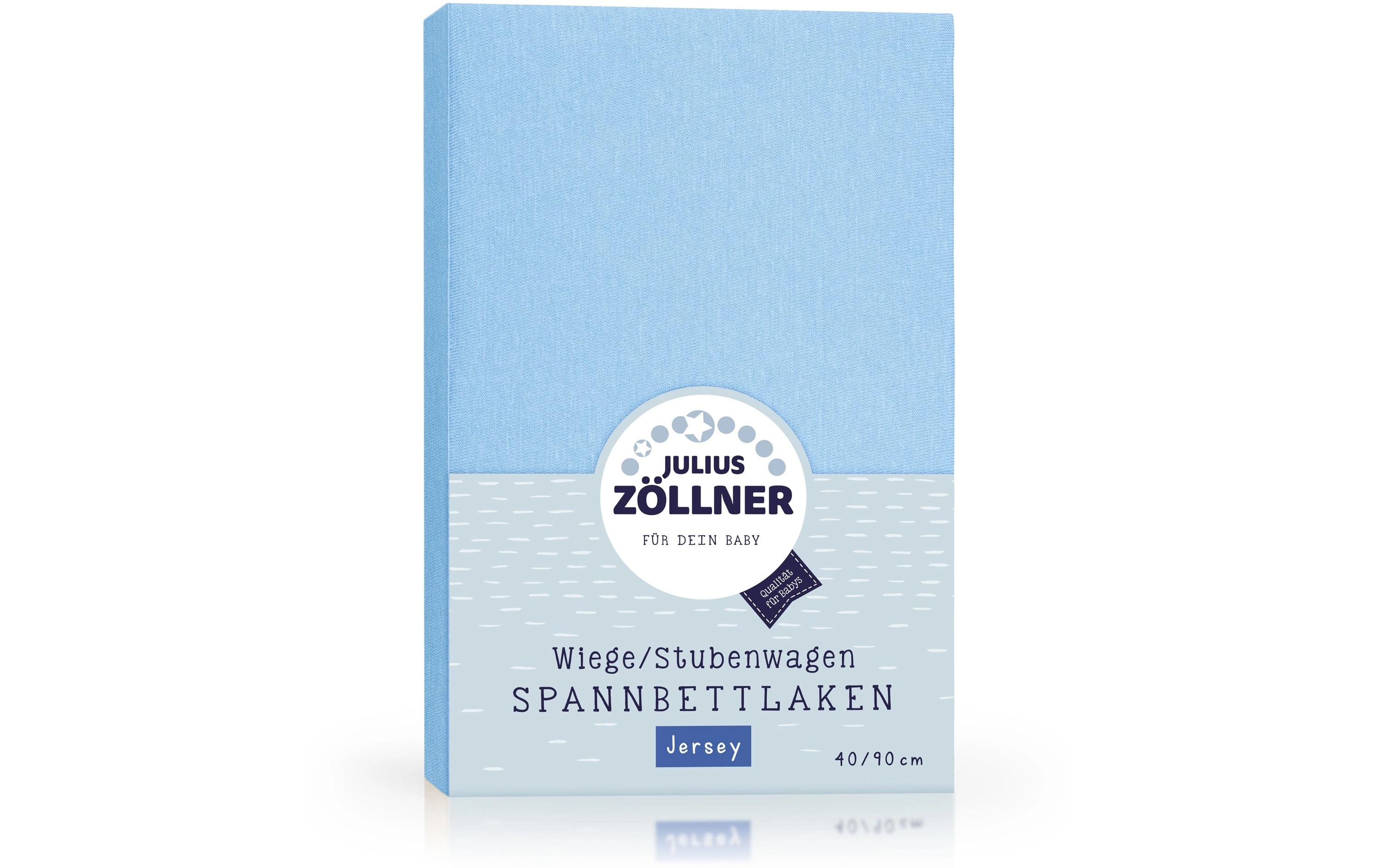 Julius Zöllner Fix-Leintuch Jersey 90 x 40 cm, Hellblau