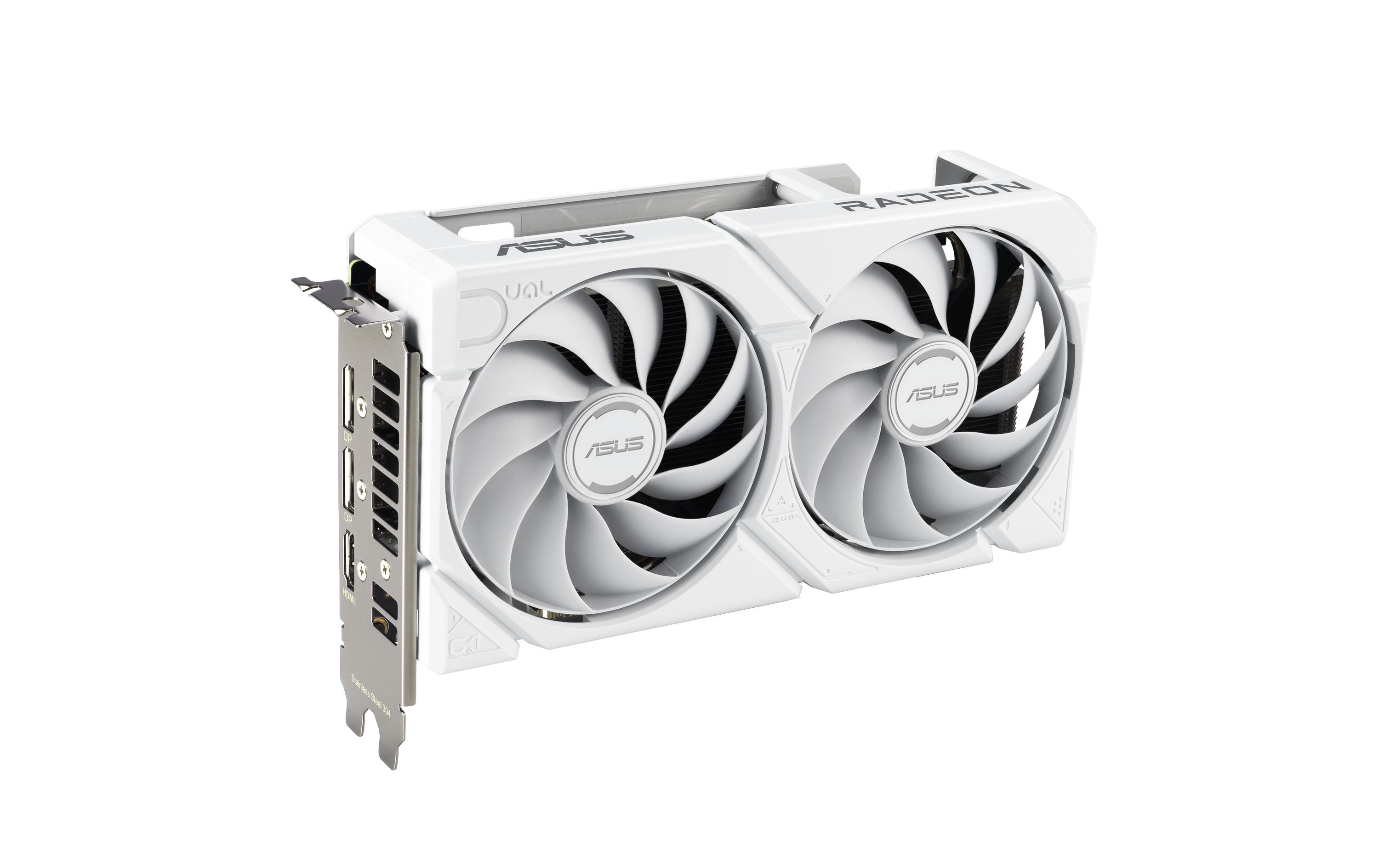 ASUS Grafikkarte Dual Radeon RX9060XT 16G Weiss