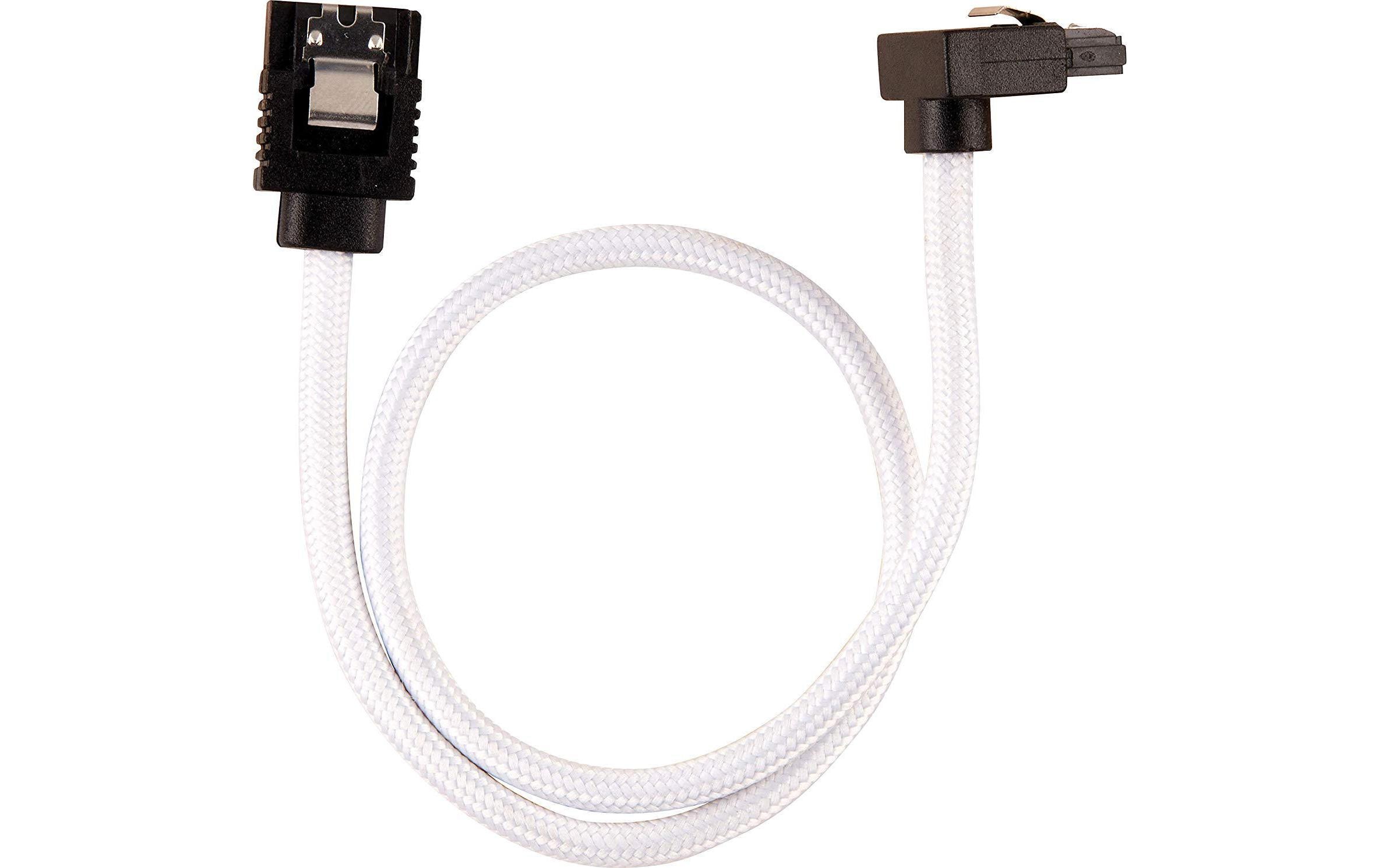 Corsair SATA3-Kabel Premium Set Weiss 30 cm gewinkelt Corsair SATA3-Kabel Premium Set Weiss 30 cm gewinkelt