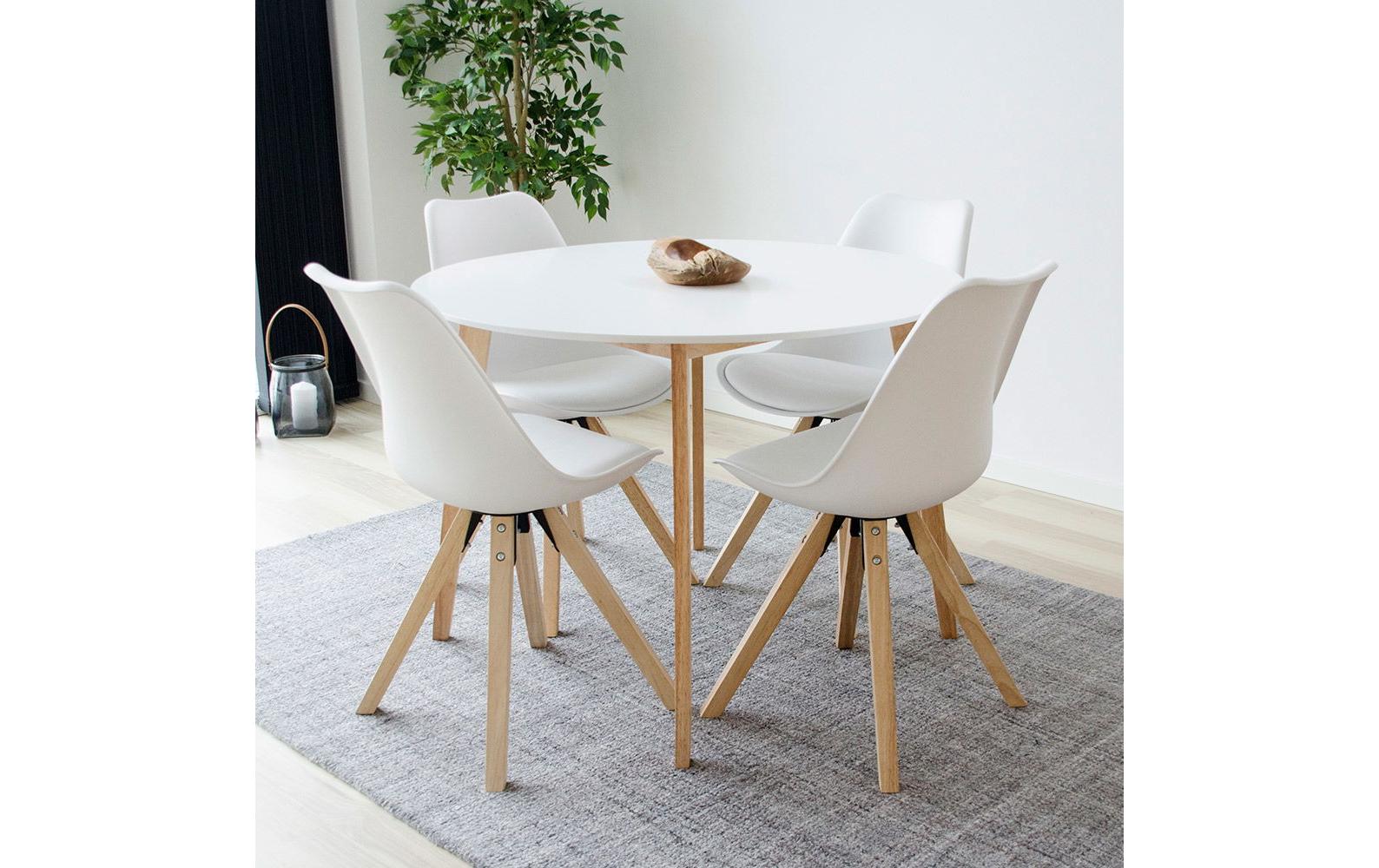 House Nordic Stuhl Bergen 2 Stück, 86 x 55 cm, Braun/Weiss