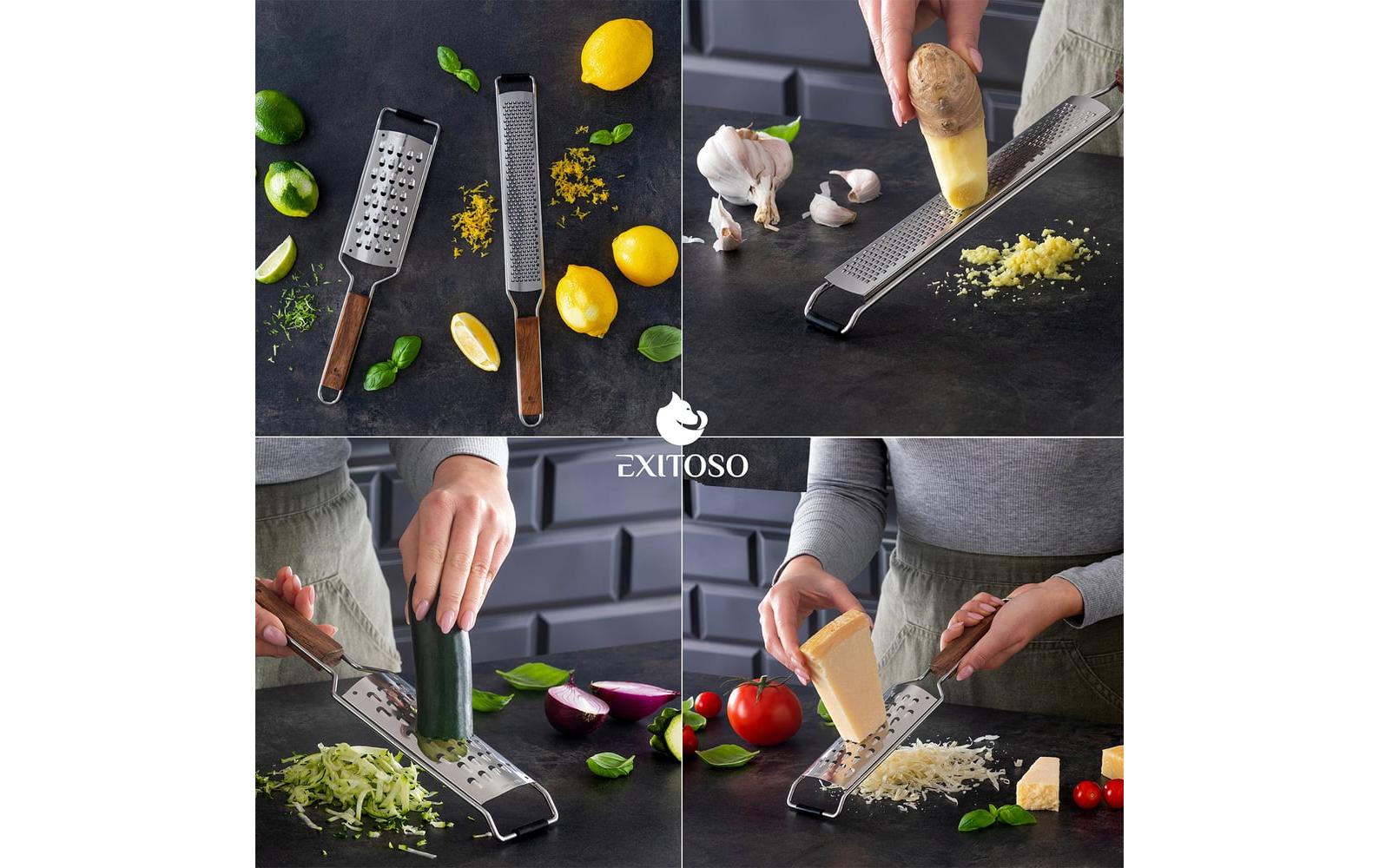 Exitoso Küchenreibe mit Holzgriff Braun