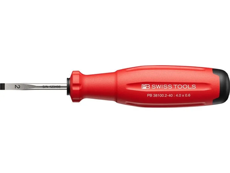 PB Swiss Tools Schlitz-Schraubenzieher SwissGrip Evo PB 38100.2-40 Rot PB Swiss Tools Schlitz-Schraubenzieher SwissGrip Evo PB 38100.2-40 Rot