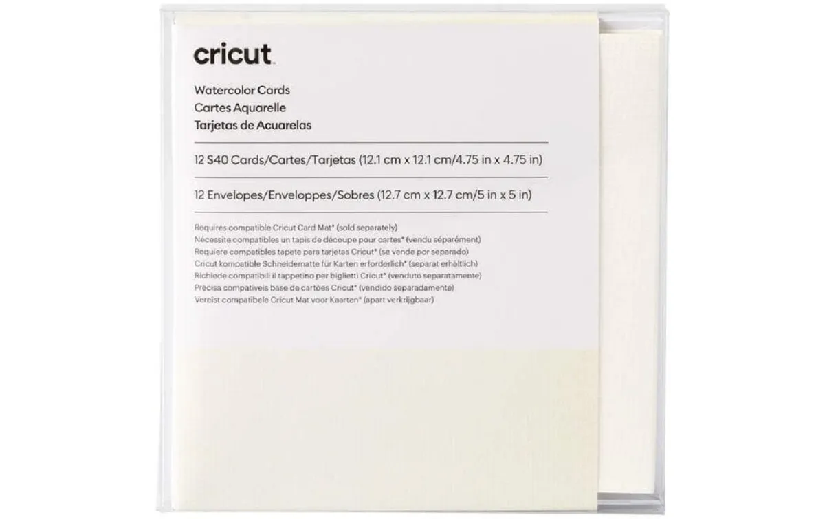 Cricut Blankokarte für Wasserfarben S40 12 Stück Cricut Blankokarte für Wasserfarben S40 12 Stück