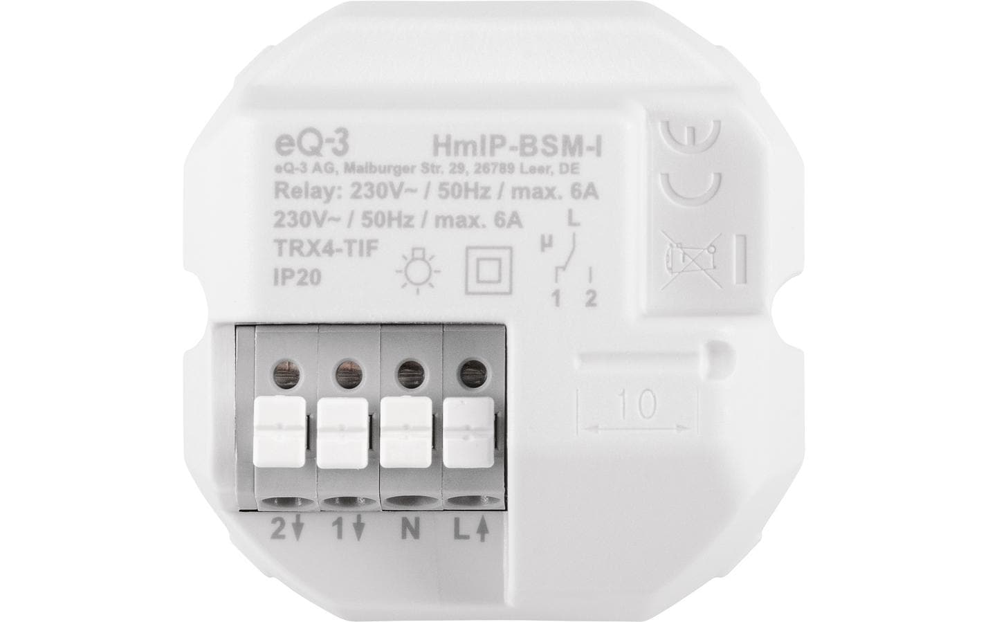 Homematic IP Smart Home Schaltmodul für Markenschalter – international