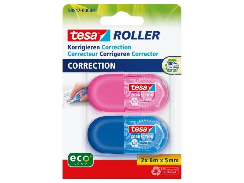 tesa Korrekturroller ecoLogo mini 5 mm x 6 m tesa Korrekturroller ecoLogo mini 5 mm x 6 m