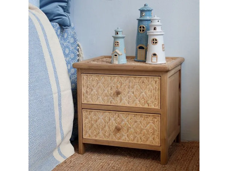 Chic Antique Nachttisch geflochten 44 x 43 cm, Braun Chic Antique Nachttisch geflochten 44 x 43 cm, Braun