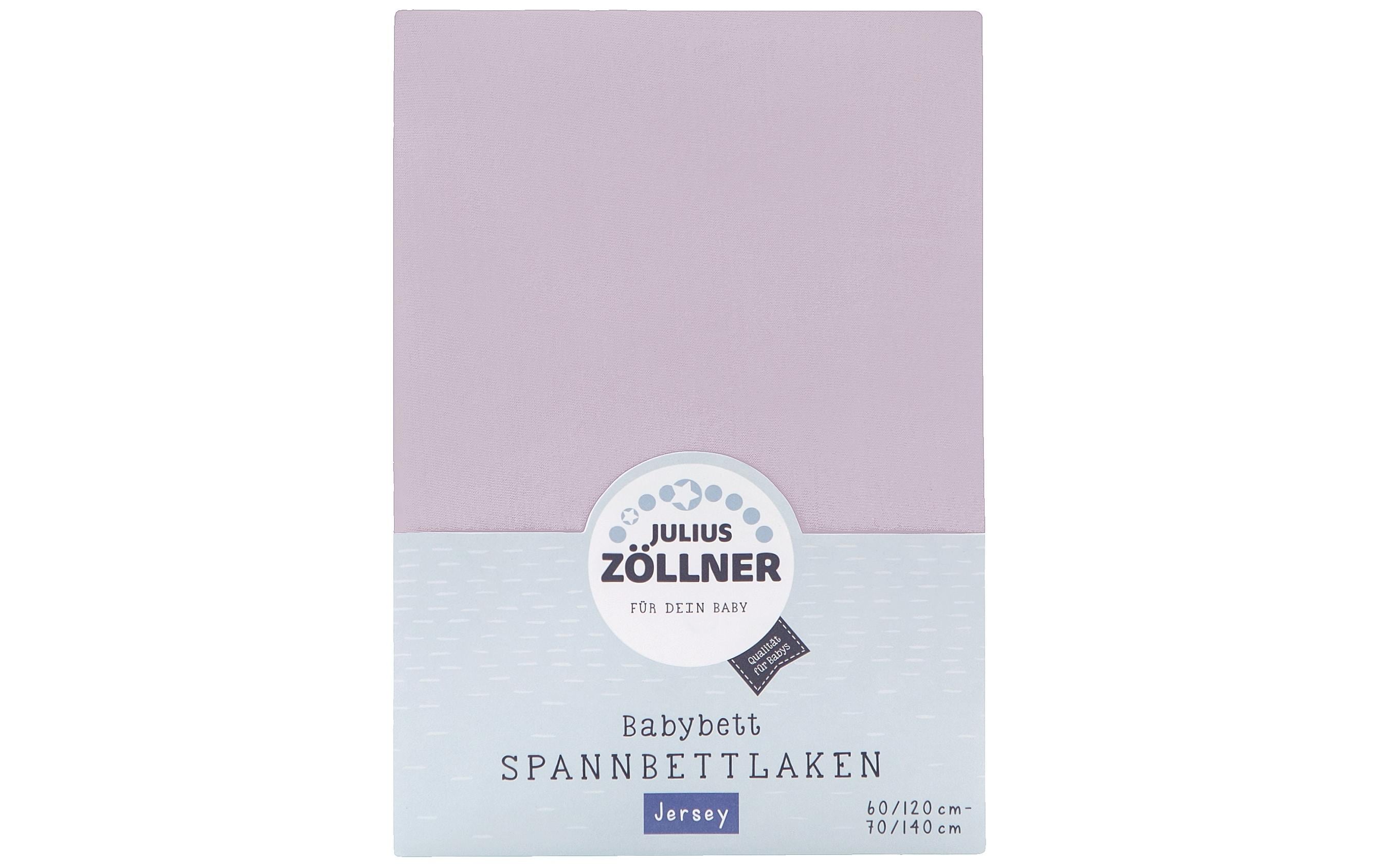 Julius Zöllner Fix-Leintuch Jersey Flieder 70 x 140 cm