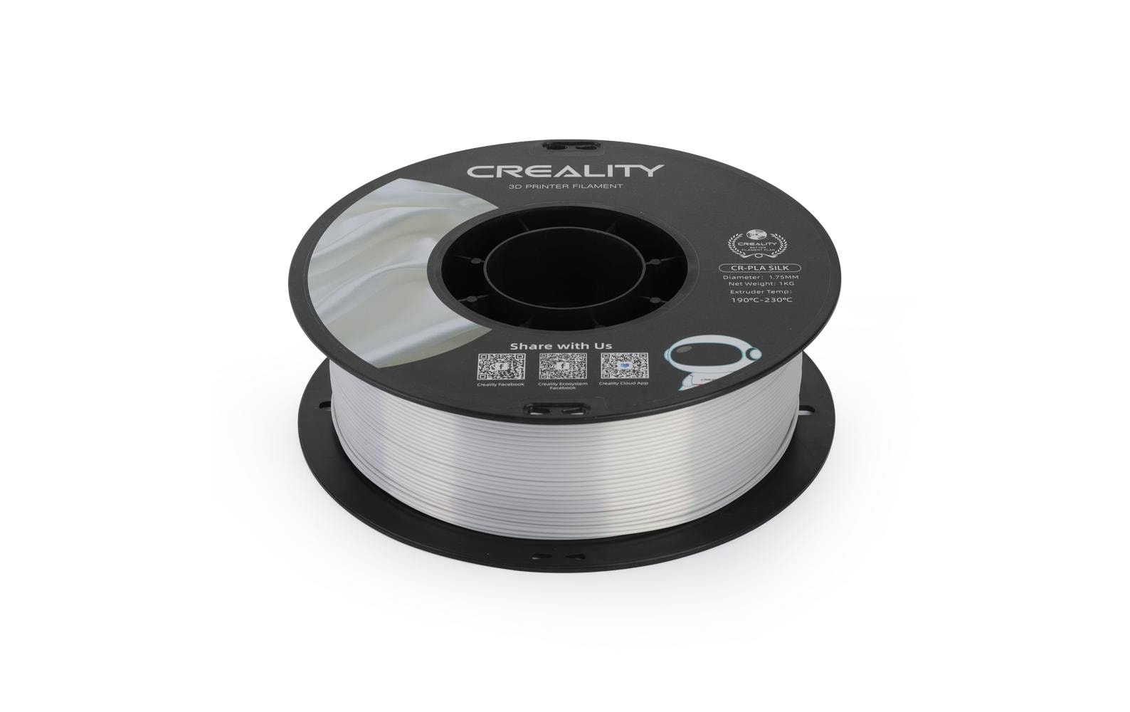 Creality Filament PLA, Silk Silber, 1.75 mm, 1 kg