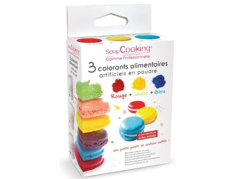 ScrapCooking Lebensmittelfarbenpulver Set Blau/Gelb/Rot ScrapCooking Lebensmittelfarbenpulver Set Blau/Gelb/Rot