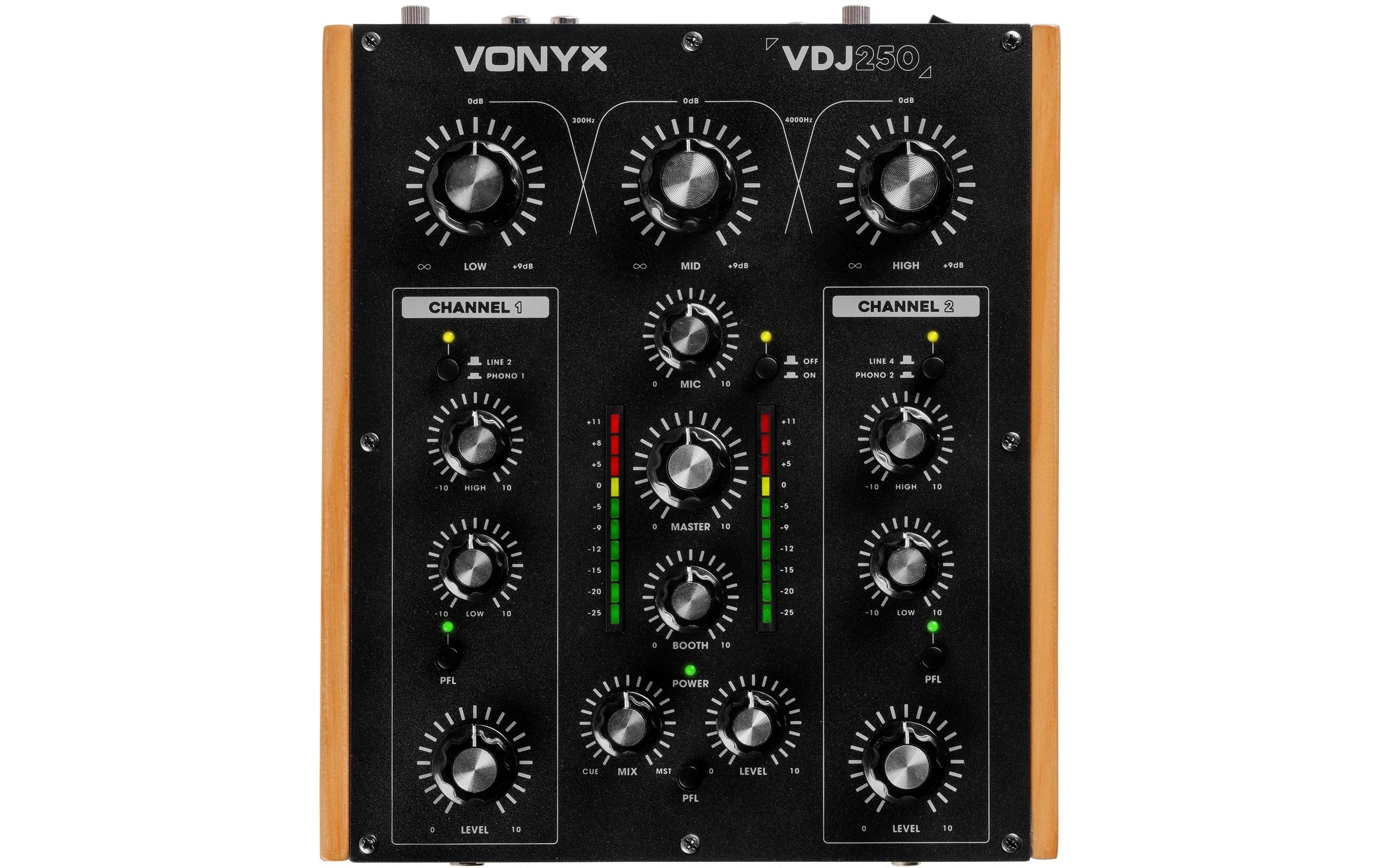 Vonyx VDJ250 2-Kanal Rotary DJ Mixer