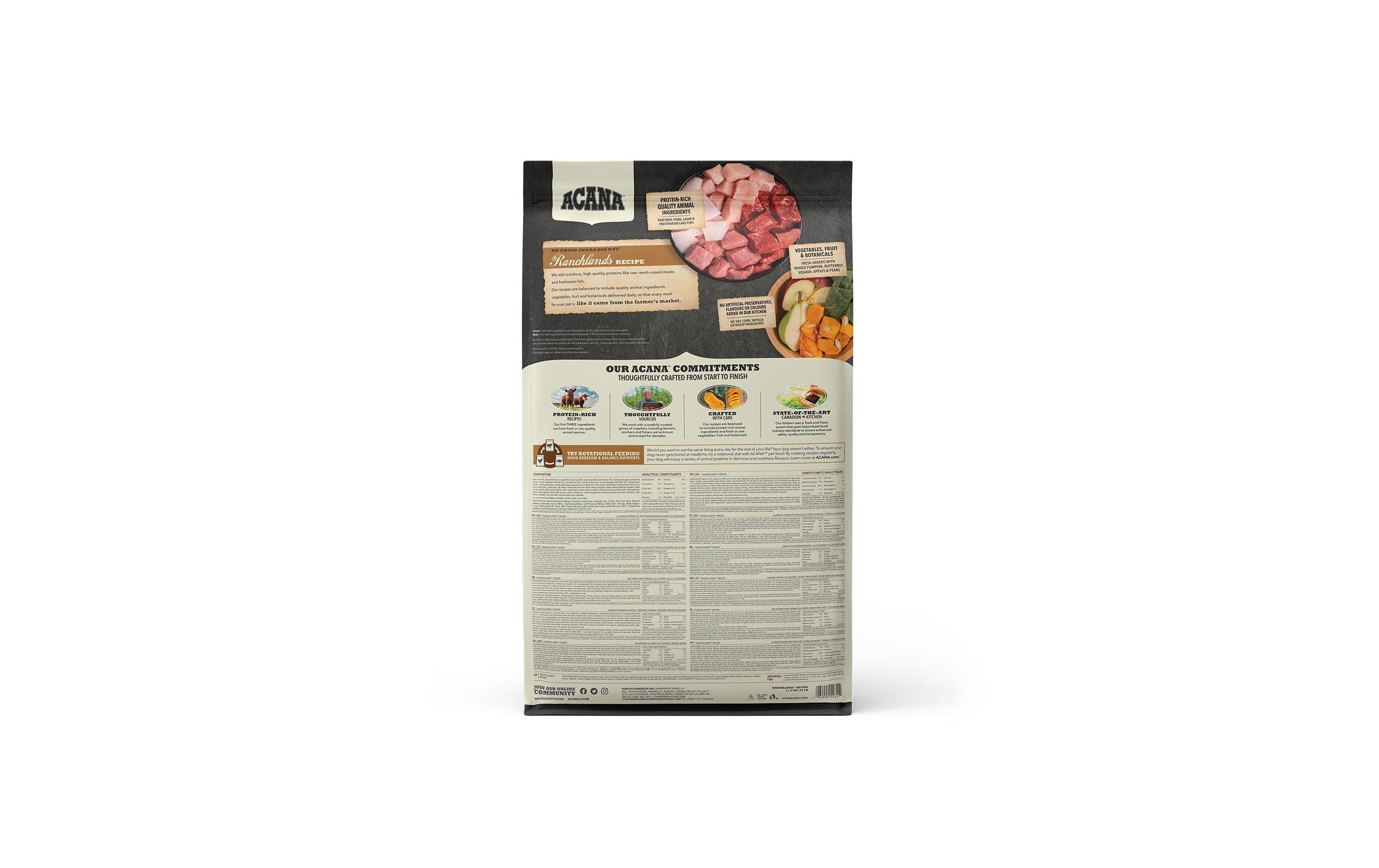 Acana Trockenfutter Regionals Ranchlands Recipe, 11.4 kg
