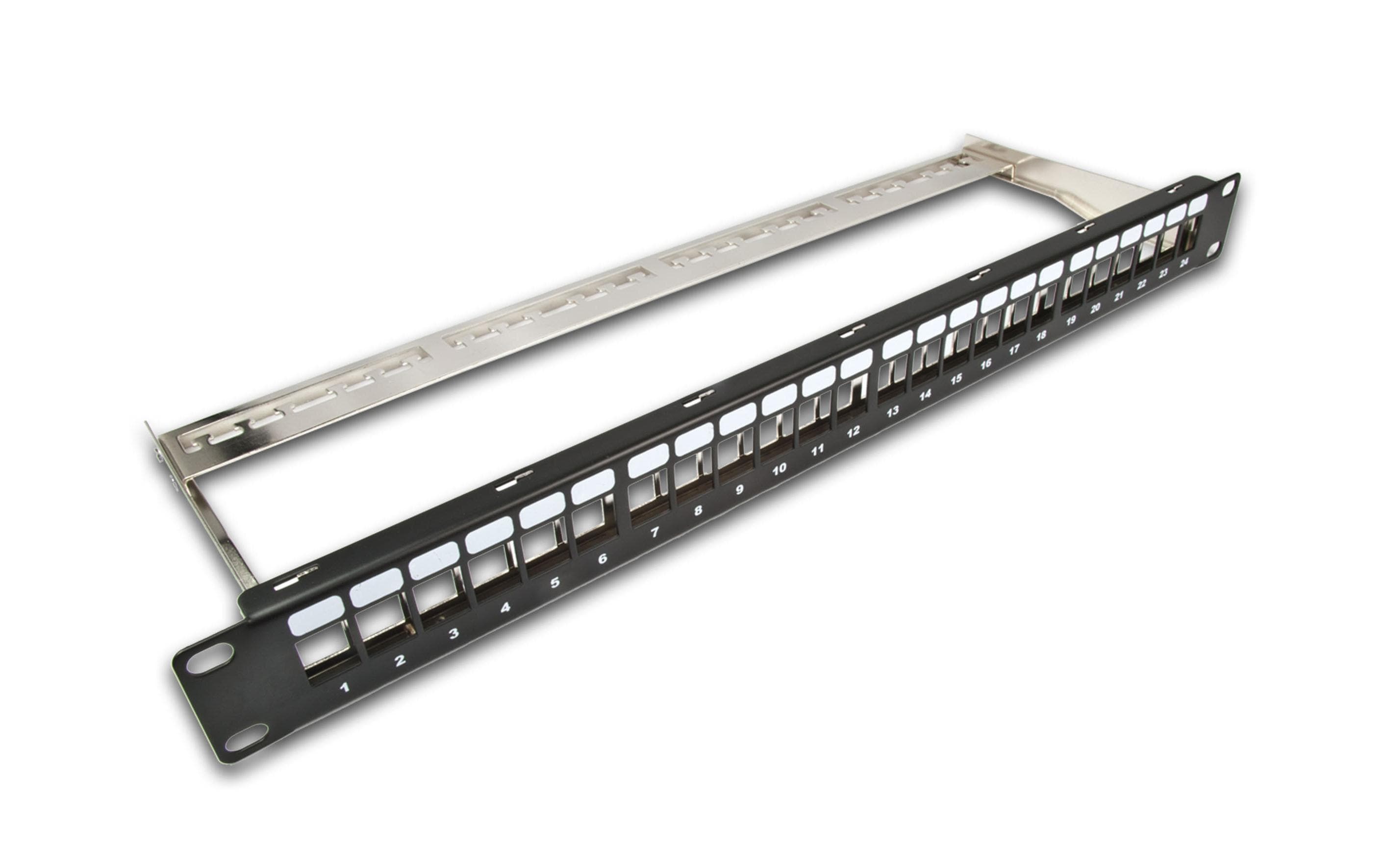 Wirewin Patchpanel 24 Port, Keystone, 1HE 19-Rack Schwarz Wirewin Patchpanel 24 Port, Keystone, 1HE 19-Rack Schwarz