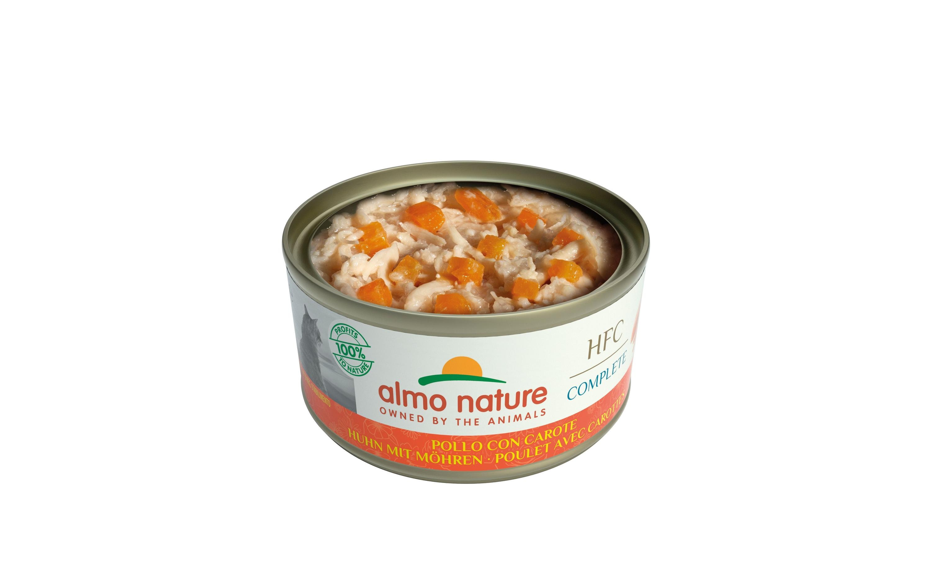 Almo Nature Nassfutter HFC Complete Huhn mit Möhren, 70 g