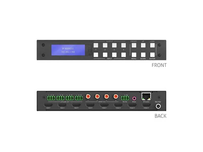 PureTools Matrix Switcher PT-MA-HD44M HDMI PureTools Matrix Switcher PT-MA-HD44M HDMI