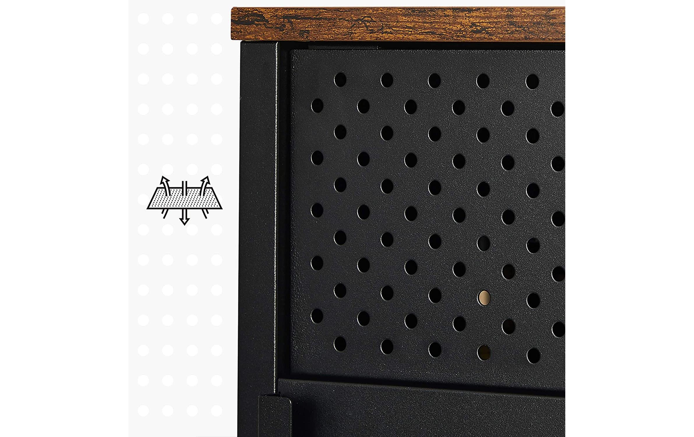 Songmics Kommode 42.5 x 76 cm, Schwarz/Braun