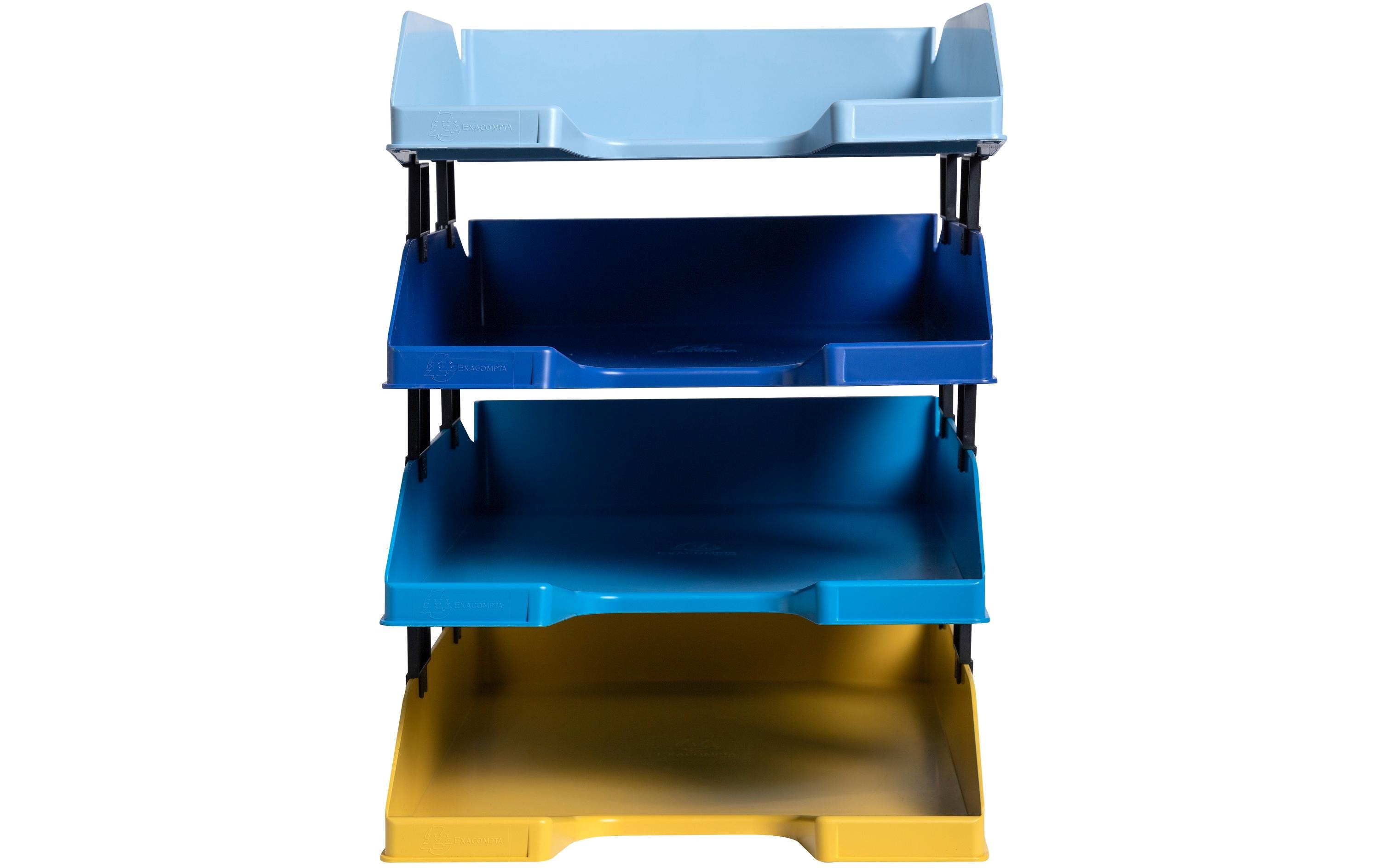 Exacompta Ablagekorb Bee Blue Combo Midi Mehrfarbig, 4 Stück