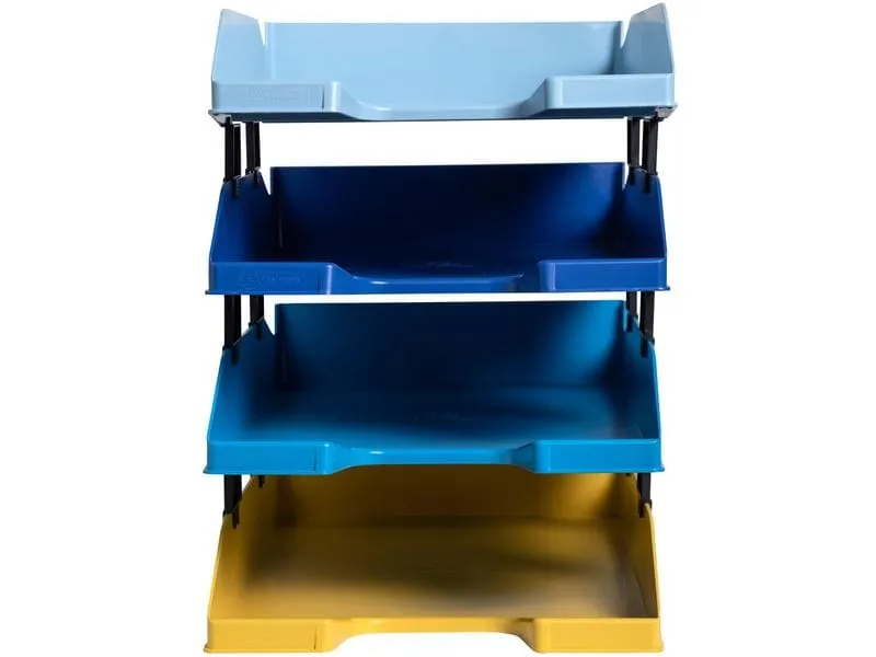 Exacompta Ablagekorb Bee Blue Combo Midi Mehrfarbig, 4 Stück Exacompta Ablagekorb Bee Blue Combo Midi Mehrfarbig, 4 Stück