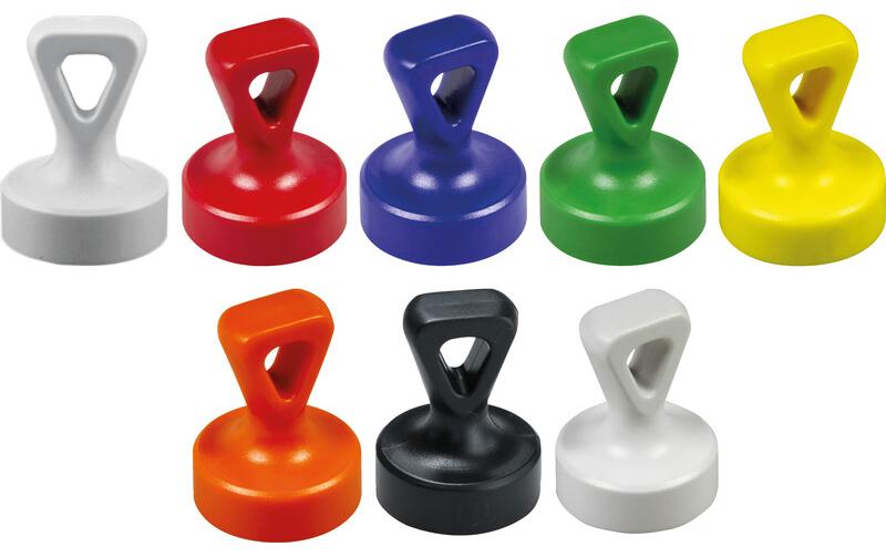 Berec Haftmagnet mit Öse, Ø 17 mm 2 Stück, Blau