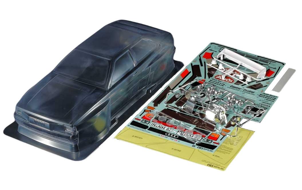 Tamiya Karosserie Audi Quattro A2 Rallye unlackiert, 1:10 Tamiya Karosserie Audi Quattro A2 Rallye unlackiert, 1:10