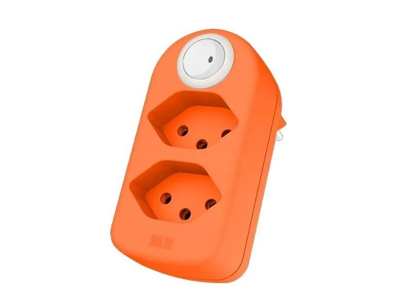 Max Hauri Mehrfachstecker maxAdapt BS, 2 x T13, Schalter, Fl-Orange Max Hauri Mehrfachstecker maxAdapt BS, 2 x T13, Schalter, Fl-Orange