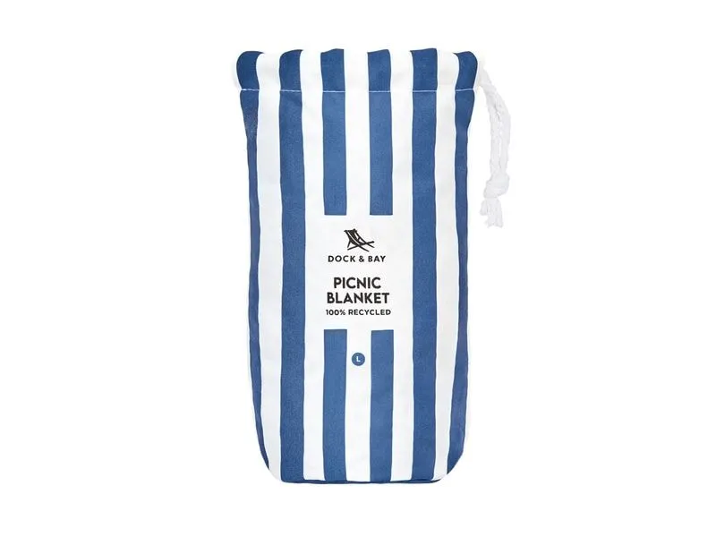Dock & Bay Picknickdecke 170 x 170 cm, Weiss/Blau Dock & Bay Picknickdecke 170 x 170 cm, Weiss/Blau