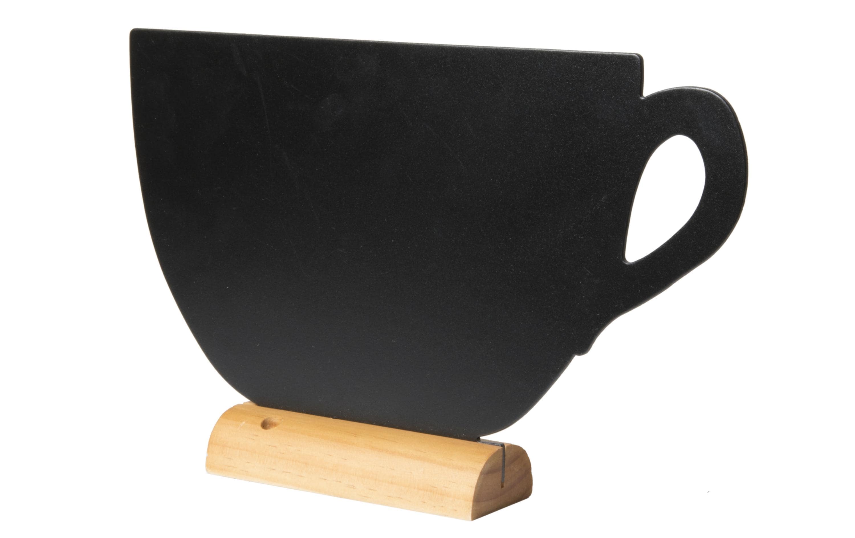 Securit Tischkreidetafel Silhouette Cup Hellbraun/Schwarz