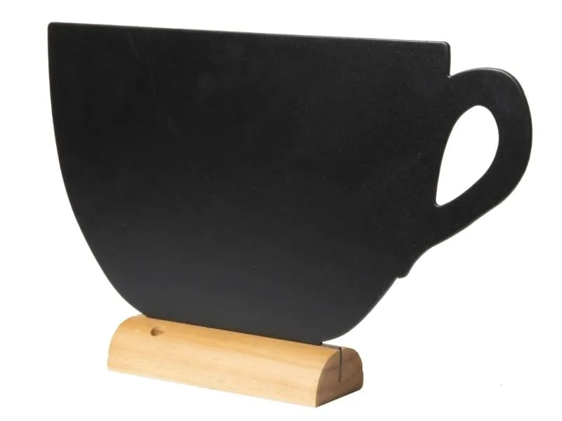 Securit Tischkreidetafel Silhouette Cup Hellbraun/Schwarz Securit Tischkreidetafel Silhouette Cup Hellbraun/Schwarz