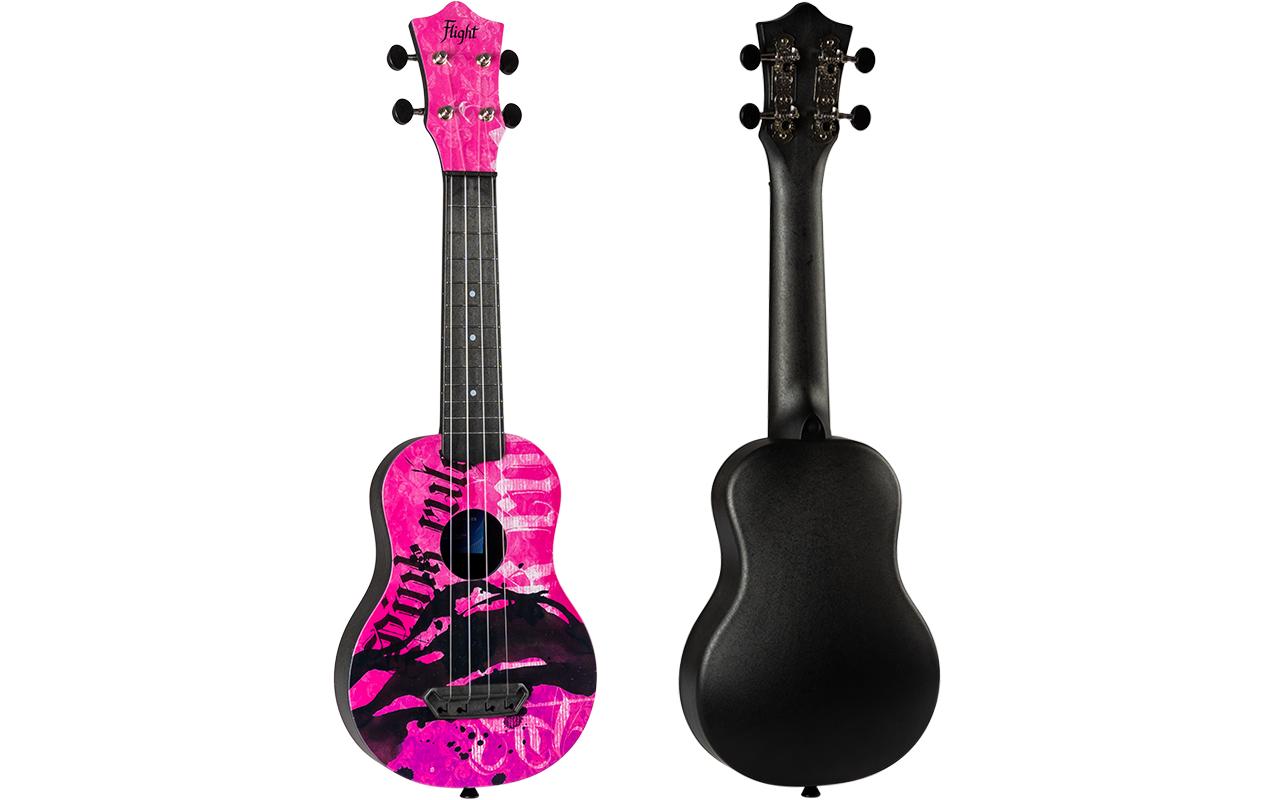 Flight Ukulele Ultra Travel Soprano – Pink Rules