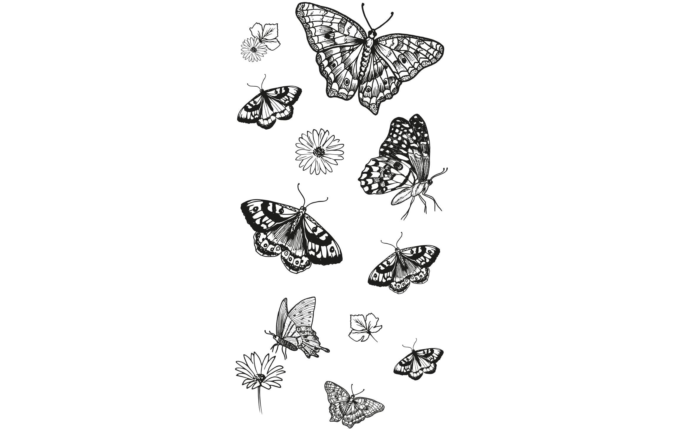 Sizzix Stempel Set Schablone Schmetterlinge 13er-Pack