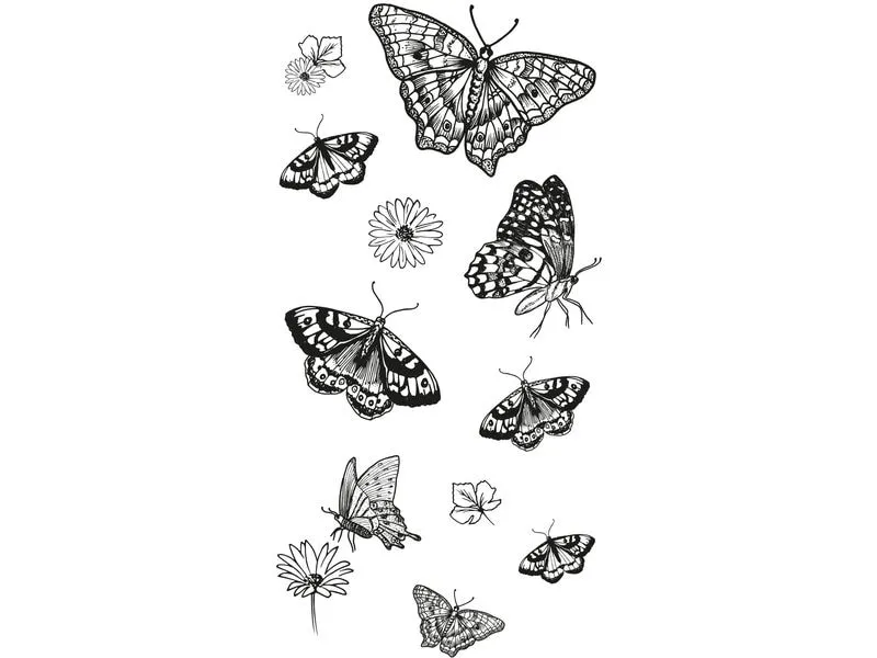 Sizzix Stempel Set Schablone Schmetterlinge 13er-Pack